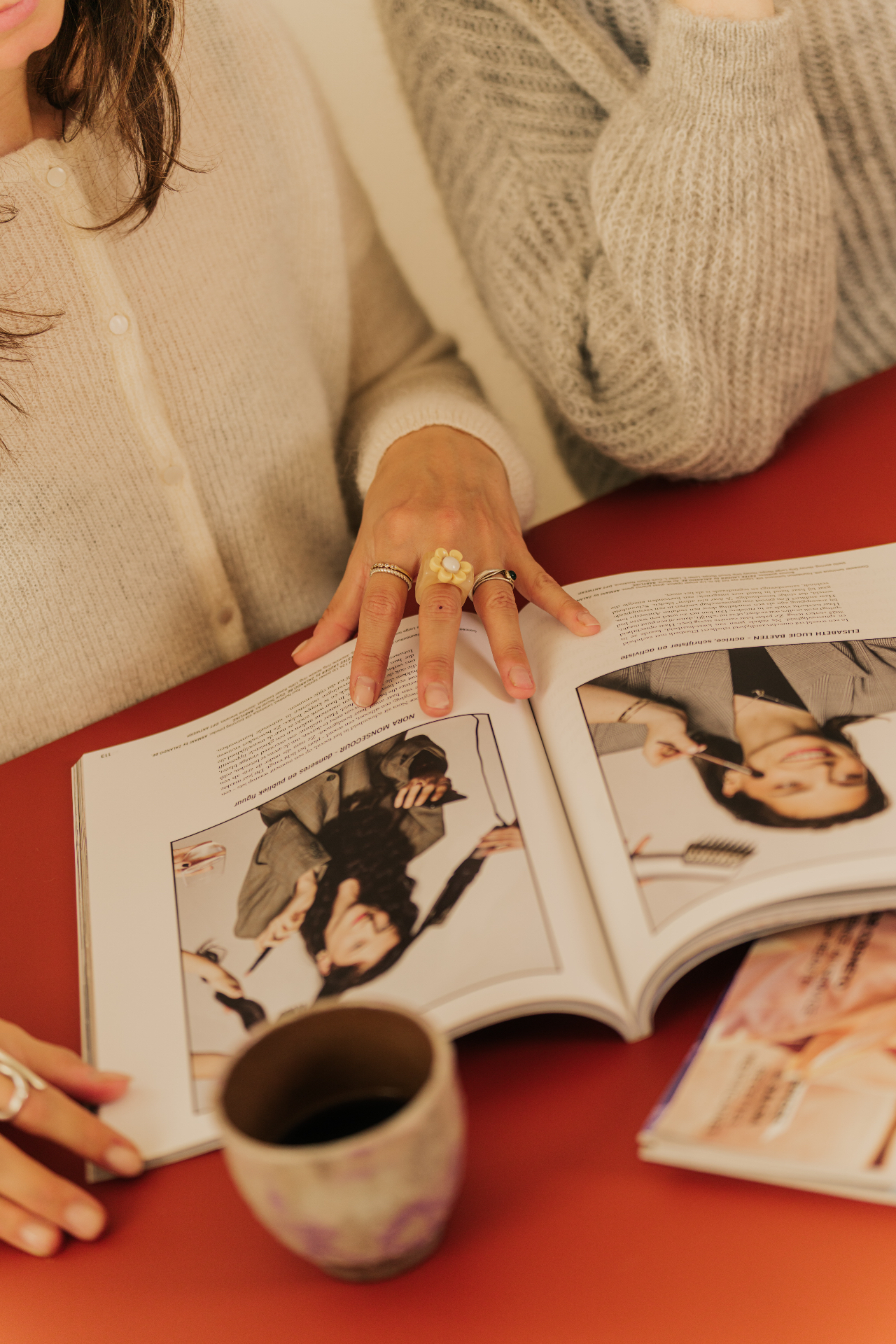 Browsing through magazines